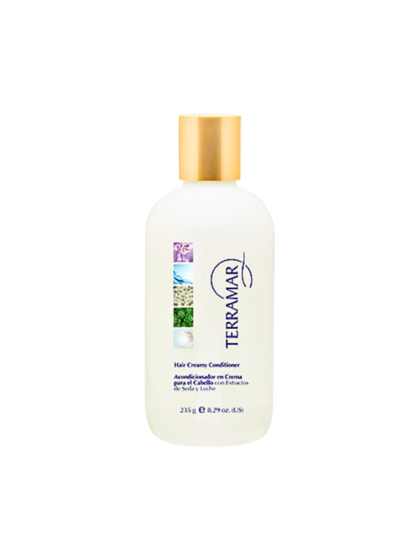 Acondicionador en crema para el cabello con extractos de seda y leche